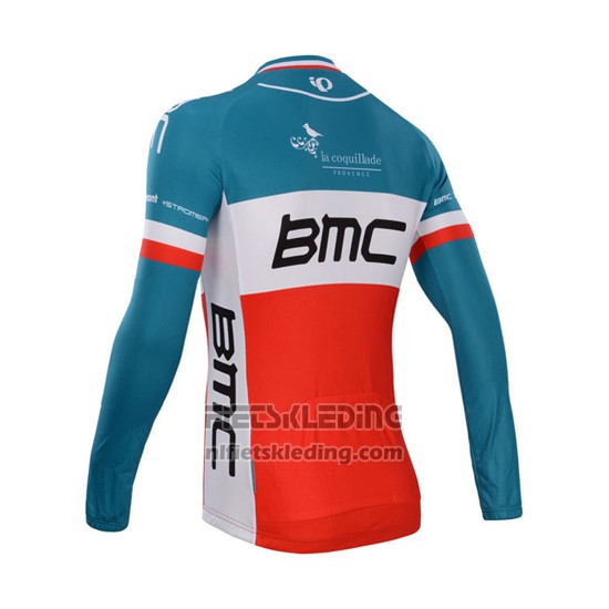 2014 Fietskleding BMC Kampioen Italie Blauw en Oranje Lange Mouwen en Koersbroek